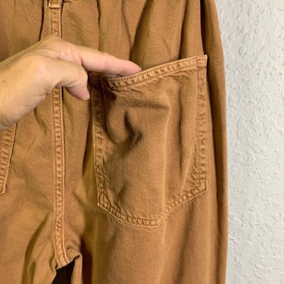 ETICA Pants Wade Relaxed Trouser High‎ Rise Relaxed Leg Elastic Paper Bag Waist - Picture 11 of 15